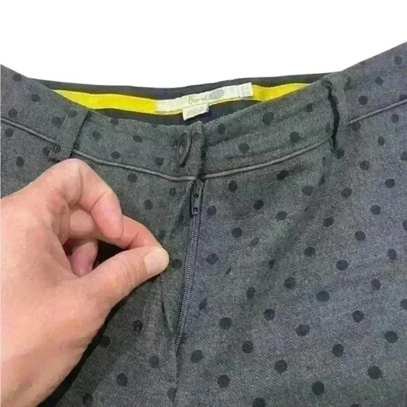 Boden Women’s Size 6L Gray Polkadot Wool Crop Slim Pants Career Straight‎ Leg - Picture 8 of 15